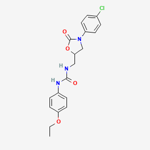 molecular formula C19H20ClN3O4 B2852929 1-((3-(4-Chlorophenyl)-2-oxooxazolidin-5-yl)methyl)-3-(4-ethoxyphenyl)urea CAS No. 954608-69-6