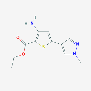 Ethyl 3-amino-5-(1-methylpyrazol-4-yl)thiophene-2-carboxylate