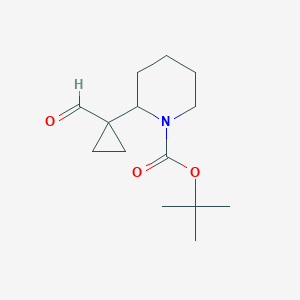 molecular formula C14H23NO3 B2852951 Tert-butyl 2-(1-formylcyclopropyl)piperidine-1-carboxylate CAS No. 2228315-17-9