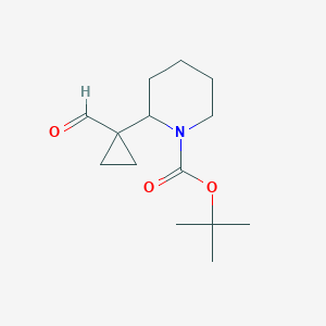 Tert-butyl 2-(1-formylcyclopropyl)piperidine-1-carboxylate