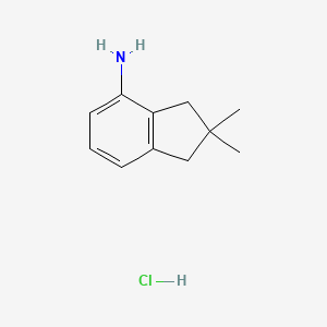 molecular formula C11H16ClN B2852953 2,2-Dimethyl-1,3-dihydroinden-4-amine;hydrochloride CAS No. 2445790-46-3