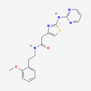 N-(2-methoxyphenethyl)-2-(2-(pyrimidin-2-ylamino)thiazol-4-yl)acetamide