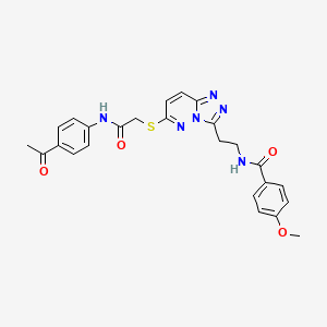 B2852958 N-(2-(6-((2-((4-acetylphenyl)amino)-2-oxoethyl)thio)-[1,2,4]triazolo[4,3-b]pyridazin-3-yl)ethyl)-4-methoxybenzamide CAS No. 872995-88-5