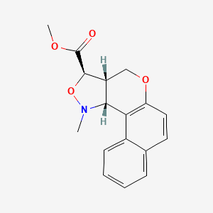 methyl (13S,14R,17R)-16-methyl-11,15-dioxa-16-azatetracyclo[8.7.0.0^{2,7}.0^{13,17}]heptadeca-1(10),2(7),3,5,8-pentaene-14-carboxylate