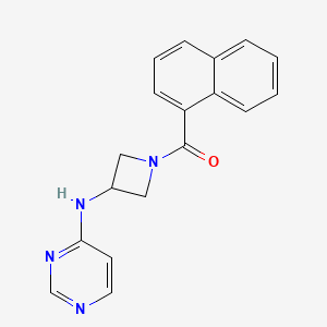 molecular formula C18H16N4O B2852966 N-[1-(naphthalene-1-carbonyl)azetidin-3-yl]pyrimidin-4-amine CAS No. 2097918-14-2