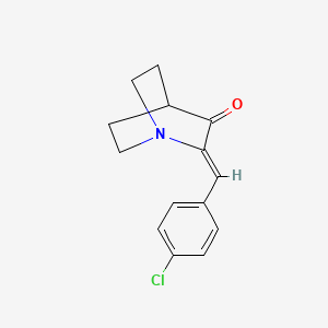 molecular formula C14H14ClNO B2852970 (2Z)-2-[(4-chlorophenyl)methylidene]-1-azabicyclo[2.2.2]octan-3-one CAS No. 54529-43-0