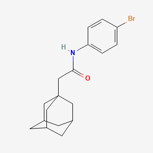 molecular formula C18H22BrNO B2852971 Tricyclo[3.3.1.13,7]decane-1-acetamide, N-(4-bromophenyl)- CAS No. 708293-02-1
