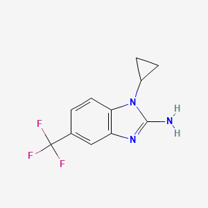 molecular formula C11H10F3N3 B2852982 1-Cyclopropyl-5-(trifluoromethyl)benzimidazol-2-amine CAS No. 1520139-22-3