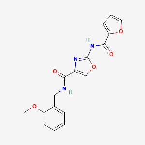 molecular formula C17H15N3O5 B2852983 2-(furan-2-carboxamido)-N-(2-methoxybenzyl)oxazole-4-carboxamide CAS No. 1286718-67-9