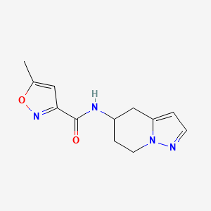 molecular formula C12H14N4O2 B2852984 5-甲基-N-(4,5,6,7-四氢吡唑并[1,5-a]吡啶-5-基)异恶唑-3-甲酰胺 CAS No. 2034404-85-6