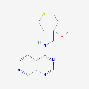 molecular formula C14H18N4OS B2852988 N-[(4-Methoxythian-4-yl)methyl]pyrido[3,4-d]pyrimidin-4-amine CAS No. 2379996-71-9