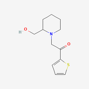 molecular formula C12H17NO2S B2853019 2-(2-(Hydroxymethyl)piperidin-1-yl)-1-(thiophen-2-yl)ethanone CAS No. 1250898-95-3