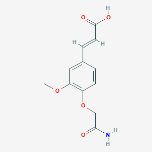 B2853049 (2E)-3-[4-(2-Amino-2-oxoethoxy)-3-methoxyphenyl]-acrylic acid CAS No. 696645-32-6