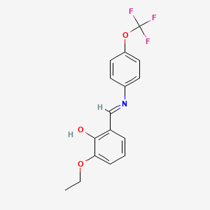 2-ethoxy-6-((E)-{[4-(trifluoromethoxy)phenyl]imino}methyl)phenol