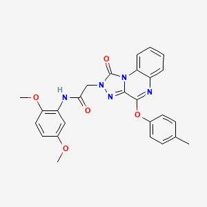 molecular formula C26H23N5O5 B2853064 N-(2,5-dimethoxyphenyl)-2-[4-(4-methylphenoxy)-1-oxo-1H,2H-[1,2,4]triazolo[4,3-a]quinoxalin-2-yl]acetamide CAS No. 1216396-23-4