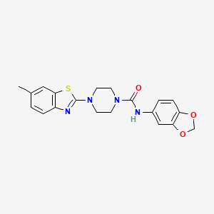 N-(benzo[d][1,3]dioxol-5-yl)-4-(6-methylbenzo[d]thiazol-2-yl)piperazine-1-carboxamide