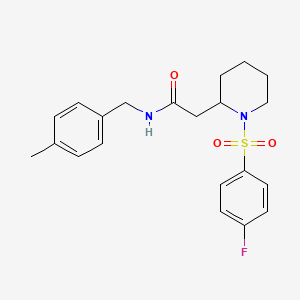 2-(1-((4-fluorophenyl)sulfonyl)piperidin-2-yl)-N-(4-methylbenzyl)acetamide
