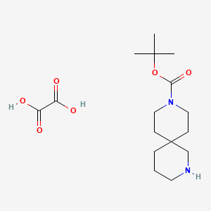 molecular formula C16H28N2O6 B2853077 Tert-Butyl2,9-Diazaspiro[5.5]Undecane-9-Carboxylate Oxalate CAS No. 2206610-58-2
