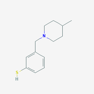 molecular formula C13H19NS B2853084 3-((4-Methylpiperidin-1-yl)methyl)benzenethiol CAS No. 1443336-93-3