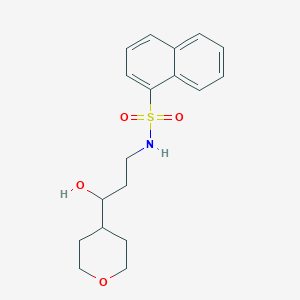 molecular formula C18H23NO4S B2853087 N-[3-hydroxy-3-(oxan-4-yl)propyl]naphthalene-1-sulfonamide CAS No. 2034241-45-5