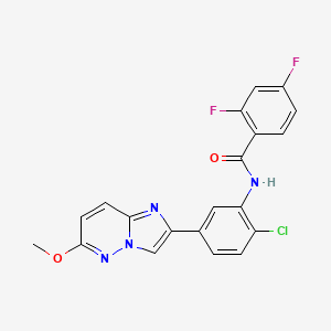 molecular formula C20H13ClF2N4O2 B2853108 N-(2-chloro-5-(6-methoxyimidazo[1,2-b]pyridazin-2-yl)phenyl)-2,4-difluorobenzamide CAS No. 946268-69-5