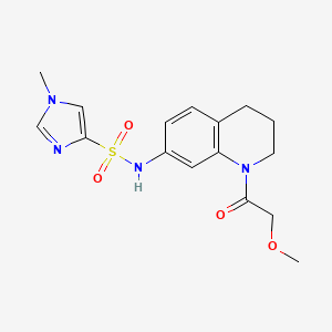 molecular formula C16H20N4O4S B2853126 N-(1-(2-methoxyacetyl)-1,2,3,4-tetrahydroquinolin-7-yl)-1-methyl-1H-imidazole-4-sulfonamide CAS No. 1428366-04-4