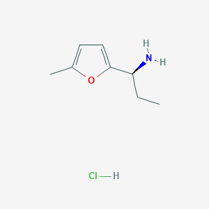 molecular formula C8H14ClNO B2853178 (S)-1-(5-Methylfuran-2-yl)propan-1-amine hydrochloride CAS No. 1810074-74-8