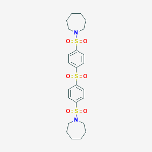 molecular formula C24H32N2O6S3 B285318 Bis[4-(1-azepanylsulfonyl)phenyl] sulfone 