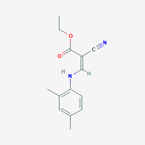 molecular formula C14H16N2O2 B2853181 ethyl (2Z)-2-cyano-3-[(2,4-dimethylphenyl)amino]prop-2-enoate CAS No. 909527-68-0