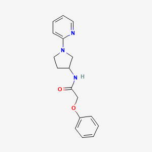 molecular formula C17H19N3O2 B2853198 2-phenoxy-N-(1-(pyridin-2-yl)pyrrolidin-3-yl)acetamide CAS No. 1788844-81-4