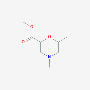molecular formula C8H15NO3 B2853231 Methyl 4,6-dimethylmorpholine-2-carboxylate CAS No. 2089257-07-6
