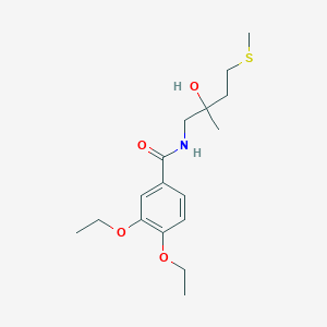 molecular formula C17H27NO4S B2853235 3,4-diethoxy-N-(2-hydroxy-2-methyl-4-(methylthio)butyl)benzamide CAS No. 1396790-89-8