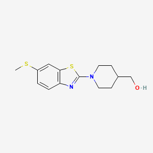 molecular formula C14H18N2OS2 B2853259 {1-[6-(Methylsulfanyl)-1,3-benzothiazol-2-yl]piperidin-4-yl}methanol CAS No. 2415632-91-4