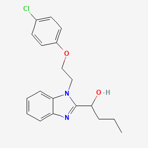 molecular formula C19H21ClN2O2 B2853276 1-{1-[2-(4-chlorophenoxy)ethyl]-1H-1,3-benzodiazol-2-yl}butan-1-ol CAS No. 931961-60-3