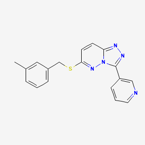 molecular formula C18H15N5S B2853281 3-(6-{[(3-methylphenyl)methyl]sulfanyl}-[1,2,4]triazolo[4,3-b]pyridazin-3-yl)pyridine CAS No. 868969-14-6