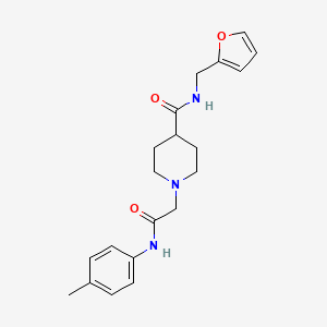 molecular formula C20H25N3O3 B2853297 N-(furan-2-ylmethyl)-1-(2-oxo-2-(p-tolylamino)ethyl)piperidine-4-carboxamide CAS No. 941969-97-7