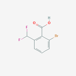 molecular formula C8H5BrF2O2 B2853298 2-Bromo-6-(difluoromethyl)benzoic acid CAS No. 1782342-72-6