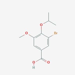 molecular formula C11H13BrO4 B2853314 3-Bromo-4-isopropoxy-5-methoxybenzoic acid CAS No. 938243-10-8