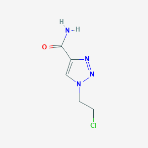 molecular formula C5H7ClN4O B2853317 1-(2-chloroethyl)-1H-1,2,3-triazole-4-carboxamide CAS No. 1823253-96-8