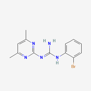 molecular formula C13H14BrN5 B2853383 N-(2-bromophenyl)-N'-(4,6-dimethylpyrimidin-2-yl)guanidine CAS No. 524057-23-6