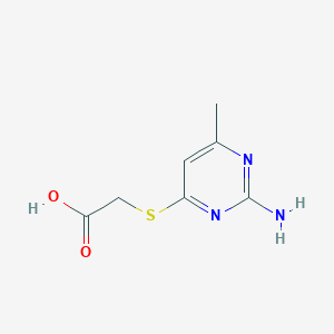 molecular formula C7H9N3O2S B2853423 (2-Amino-6-methyl-pyrimidin-4-ylsulfanyl)-acetic acid CAS No. 330182-14-4