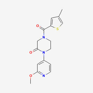 1-(2-Methoxypyridin-4-yl)-4-(4-methylthiophene-2-carbonyl)piperazin-2-one