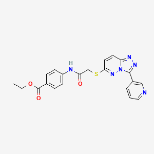 Ethyl 4-(2-((3-(pyridin-3-yl)-[1,2,4]triazolo[4,3-b]pyridazin-6-yl)thio)acetamido)benzoate