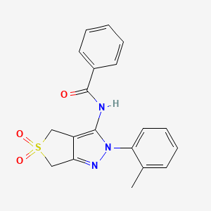 N-(5,5-dioxido-2-(o-tolyl)-4,6-dihydro-2H-thieno[3,4-c]pyrazol-3-yl)benzamide