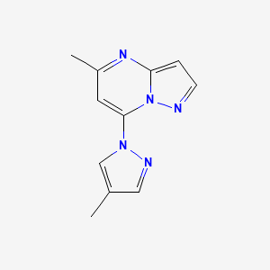 5-Methyl-7-(4-methylpyrazol-1-yl)pyrazolo[1,5-a]pyrimidine