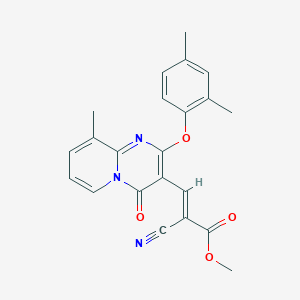 (E)-methyl 2-cyano-3-(2-(2,4-dimethylphenoxy)-9-methyl-4-oxo-4H-pyrido[1,2-a]pyrimidin-3-yl)acrylate