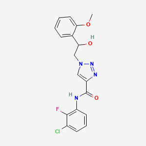 molecular formula C18H16ClFN4O3 B2853454 N-(3-chloro-2-fluorophenyl)-1-[2-hydroxy-2-(2-methoxyphenyl)ethyl]-1H-1,2,3-triazole-4-carboxamide CAS No. 1396764-94-5