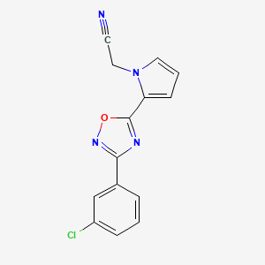 2-(2-(3-(3-chlorophenyl)-1,2,4-oxadiazol-5-yl)-1H-pyrrol-1-yl)acetonitrile