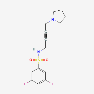 3,5-difluoro-N-(4-(pyrrolidin-1-yl)but-2-yn-1-yl)benzenesulfonamide