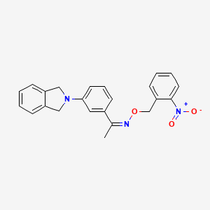 (Z)-{1-[3-(2,3-dihydro-1H-isoindol-2-yl)phenyl]ethylidene}[(2-nitrophenyl)methoxy]amine